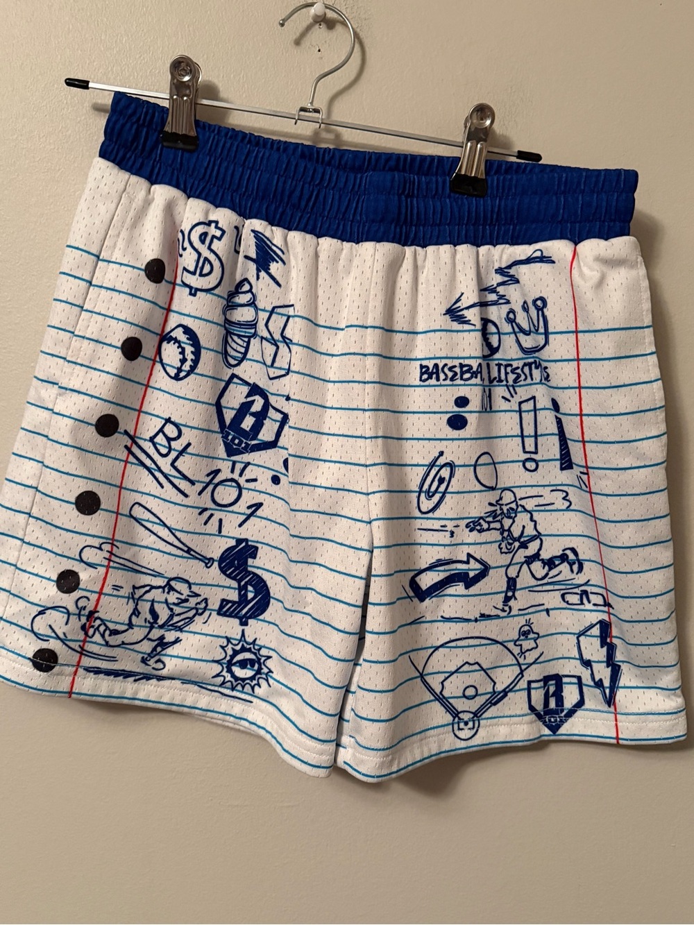 Baseball Lifestyle 101 Doodle Sketch Shorts